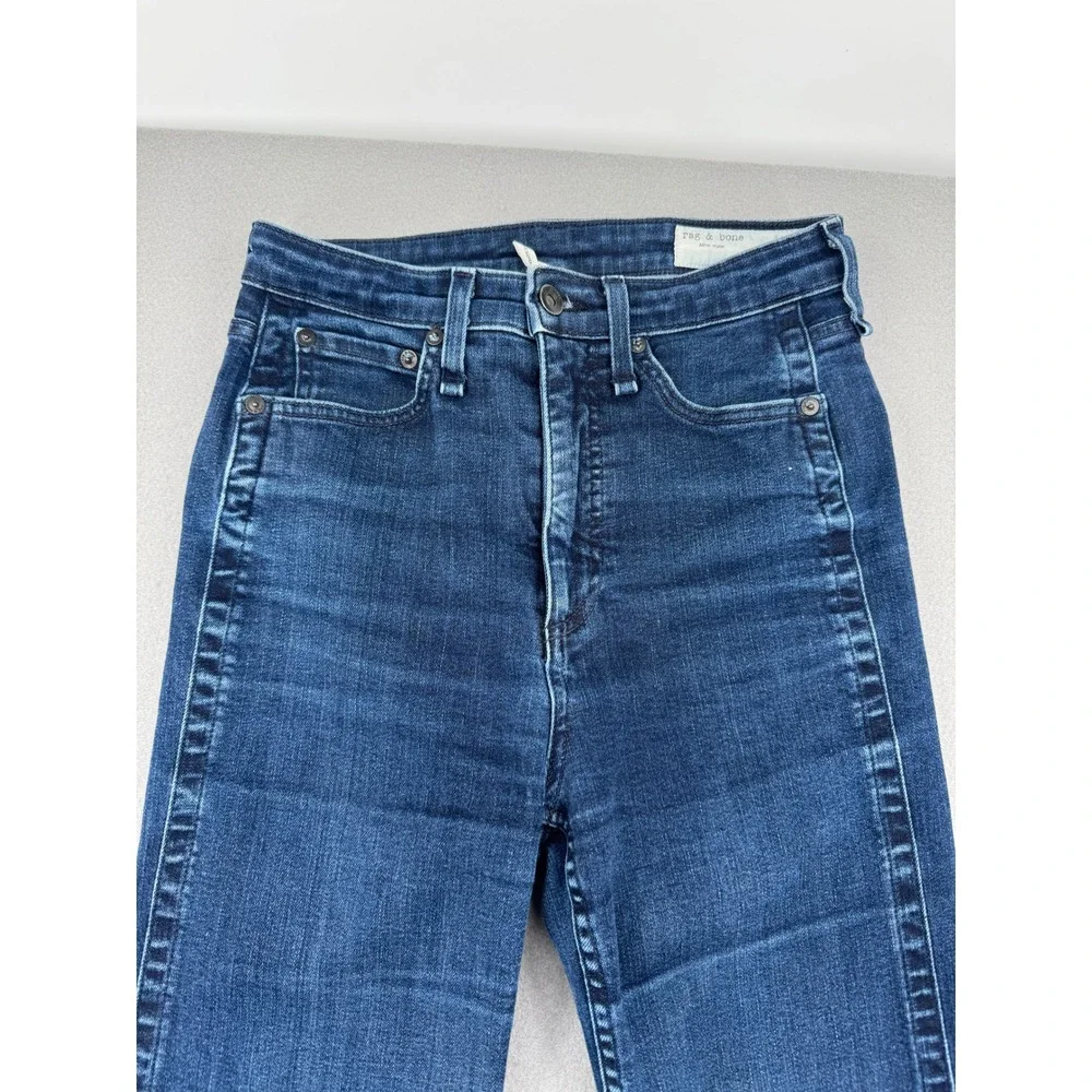 Rag & Bone Jane Super High Rise Flare Jeans Womens 26 (26x29) Big Sky Dark Wash